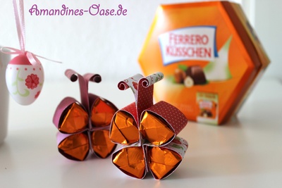Süße Schmetterling mit Ferrero Küsschen